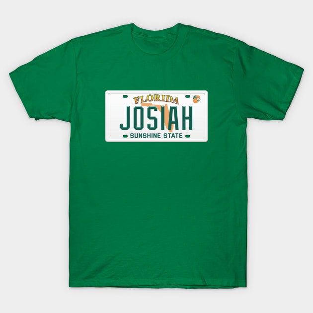 Josiah License Plate - FL T-Shirt by Tee_IRL